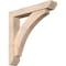 Ekena Millwork Thorton Slat Smooth Bracket w/ Offset Brace, Douglas Fir, 5 1/2"W x 30"D x 30"H BKT0604X30X30THR06SDF - alternate 1